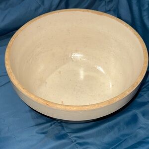 Antique Stoneware Mixing Bowl | Primitive Farmhouse | Unmarked | 10”